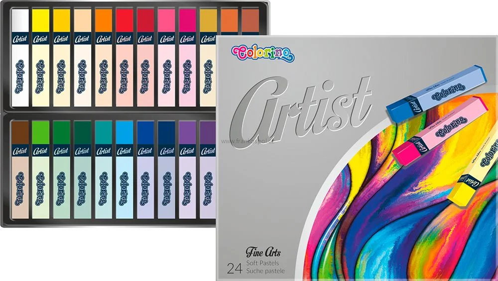 Suché pastely COLORINO Artist, čtyřhranné, 24 barev Výhodná Nabídka