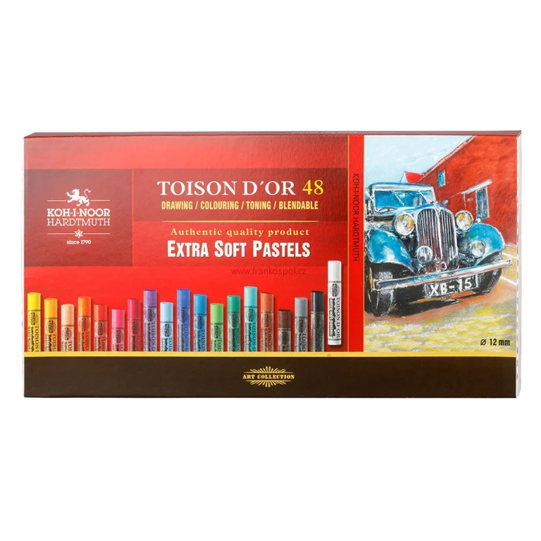 Cenový Hit Suché pastely KOH-I-NOOR Toison d´or, extra soft, 48 barev