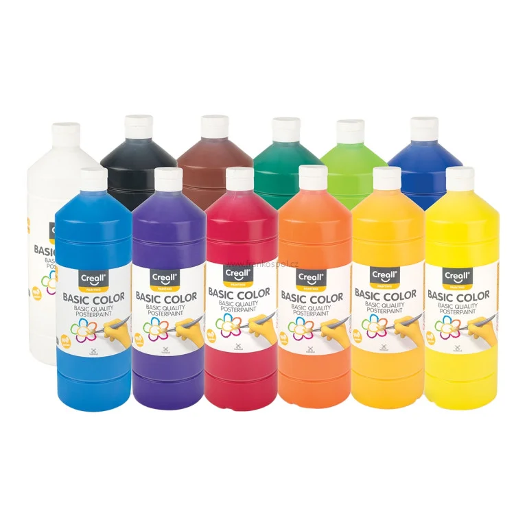 Temperové barvy CREALL, 12 x 1000 ml, sada 6 barev Pouze Dnes