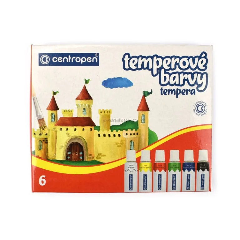 Rychlé Dodání Temperové bervy CENTROPEN 9550, 6 barev