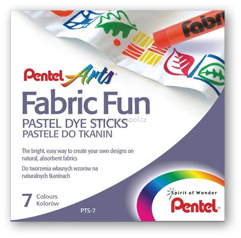 Voskovky na textil PENTEL, 7 barev Levný