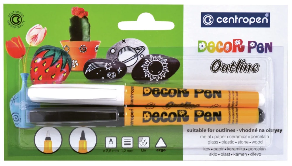 Značkovače Decorpen Centropen 2628 outline sada Bezpečná Platba