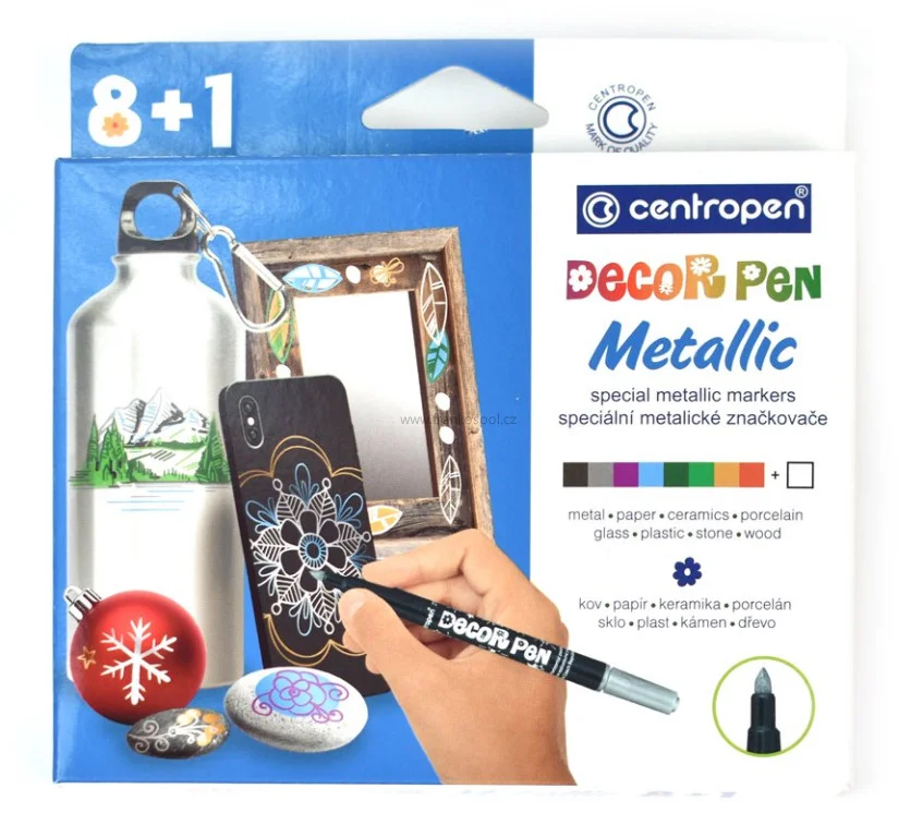 Odeslání Ihned Značkovače Decorpen Centropen, 2737 metallic, sada