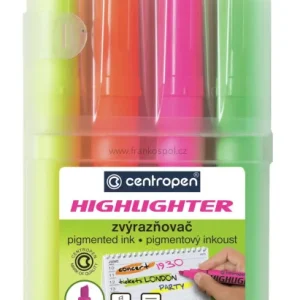 Zvýrazňovač CENTROPEN 8552, 4 sada Vrácení Zdarma