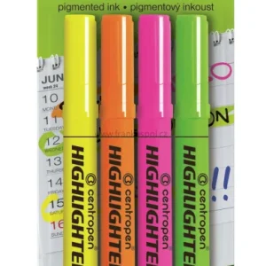 Zvýrazňovač CENTROPEN 8552, 4 sada PB Víkendová Akce