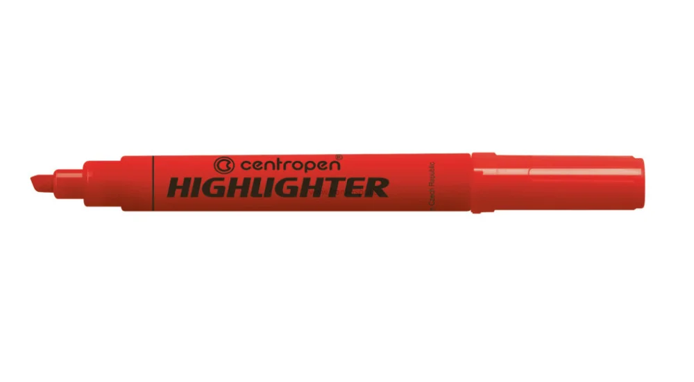 Zvýrazňovač CENTROPEN 8552, červený Rychlé Dodání