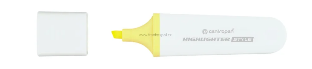 Zvýrazňovač CENTROPEN Style 6252, pastelový, žlutý Jen Po Omezenou Doba