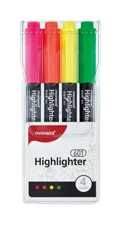 Sleva Zvýrazňovač MONAMI 601, neonové barvy, sada 4 ks