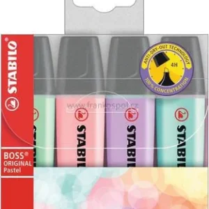 Zvýrazňovač STABILO BOSS Original, 4 sada pastel Nejlepší Cena