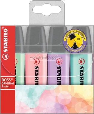 Zvýrazňovač STABILO BOSS Original, 4 sada pastel Nejlepší Cena