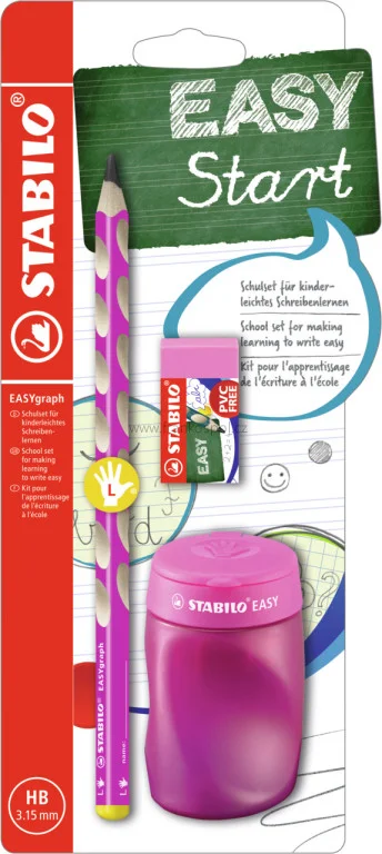 Levný Školní set STABILO EASYgraph, růžový L