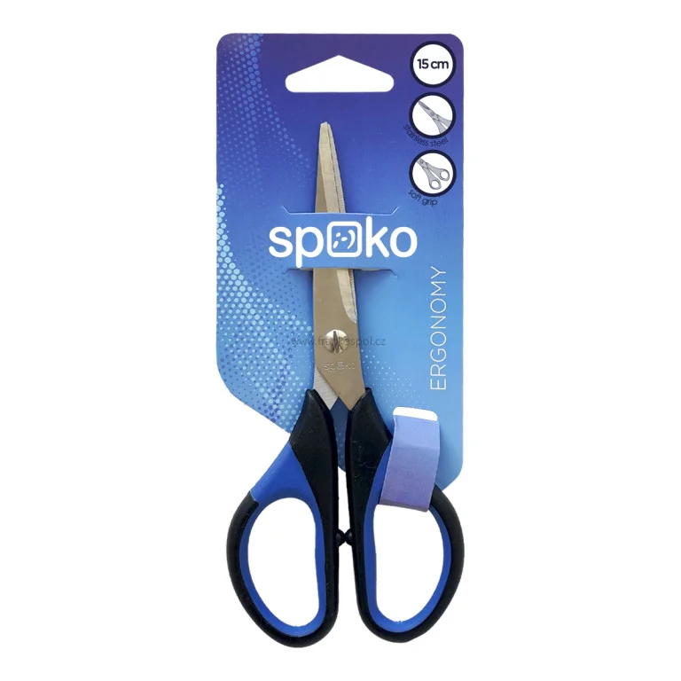 Kancelářské nůžky SPOKO Ergonomy, symetrické, 15 cm Nová Kolekce