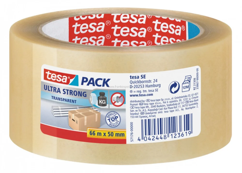 Akční Cena Lepicí balicí páska TESA Ultra Strong, 50mm x 60 m, transparentní