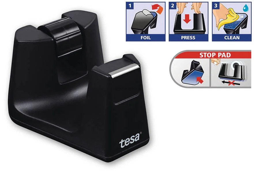 Vrácení Zdarma Odvíječ lepicí pásky stolní TESA Easy cut Smart, černý