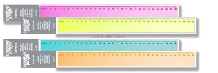 Plastové pravítko 30 cm, barevné Levný