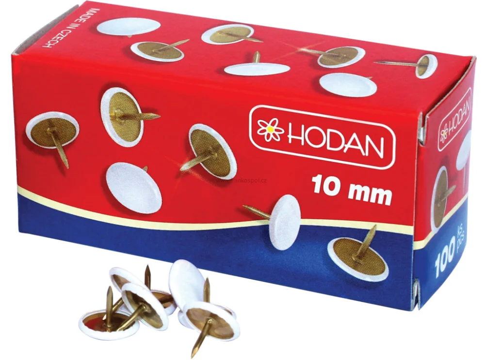 Připínáčky HODAN 10 mm, bílé Bezpečná Platba