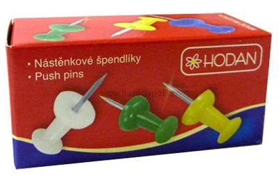 Připínáčky na nástěnku HODAN, 60 KS Nakupujte Hned