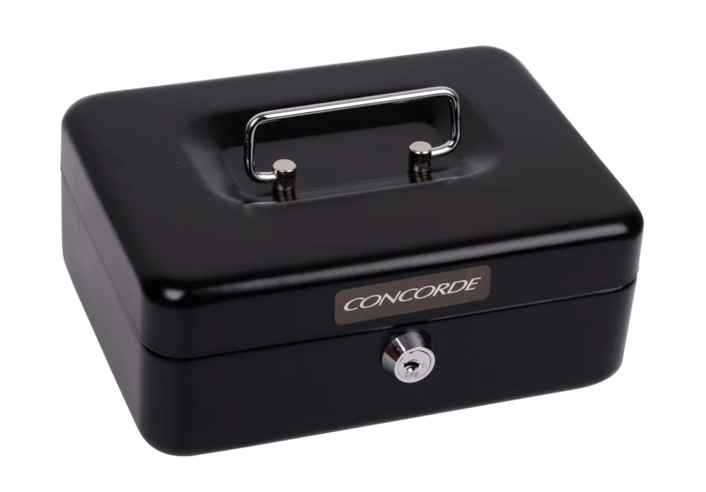 Příruční kovová pokladna CONCORDE No 22, černá Must-Have