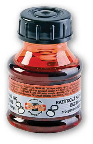 Razítková barva KOH-I-NOOR 142502, 50 ml, červená Akce