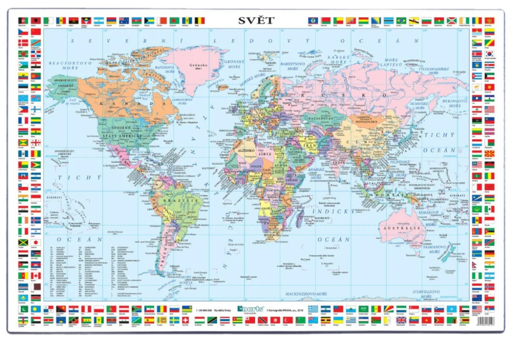 Kup Teď Stolní psací podložka, mapa Světa