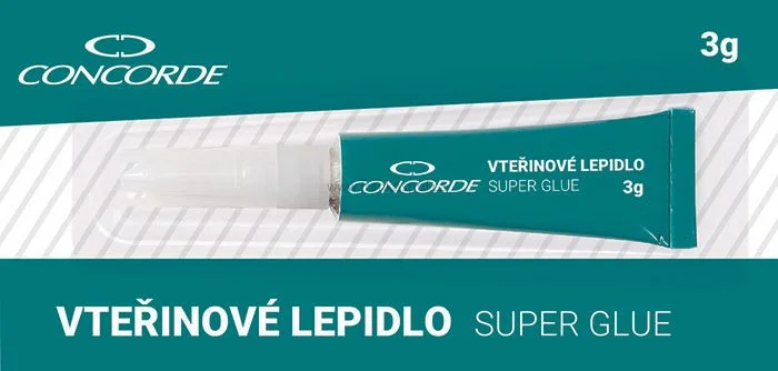 Vteřinové lepidlo Concorde, 3 g Jen Po Omezenou Doba
