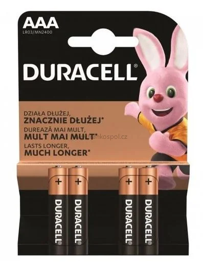 Odeslání Ihned Baterie DURACELL Basic AAA, 4 ks