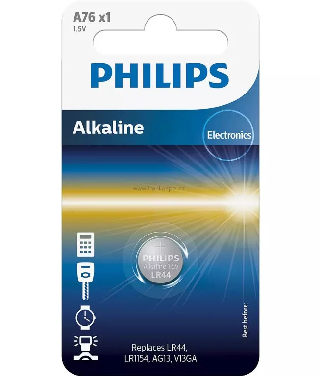 Baterie PHILIPS A76 1,5V, 1ks Autentický