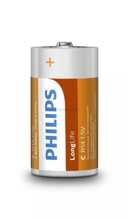 Baterie PHILIPS R14 (malý mono), 1ks Dokud Zásoby Vydrží