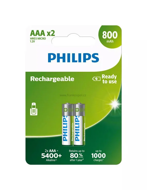 Baterie PHILIPS nabíjecí Omezená Nabídka
