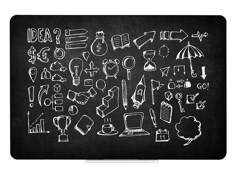 Křídová magnetická tabule Qboard, 97 x 115 cm Ihned K Objednání