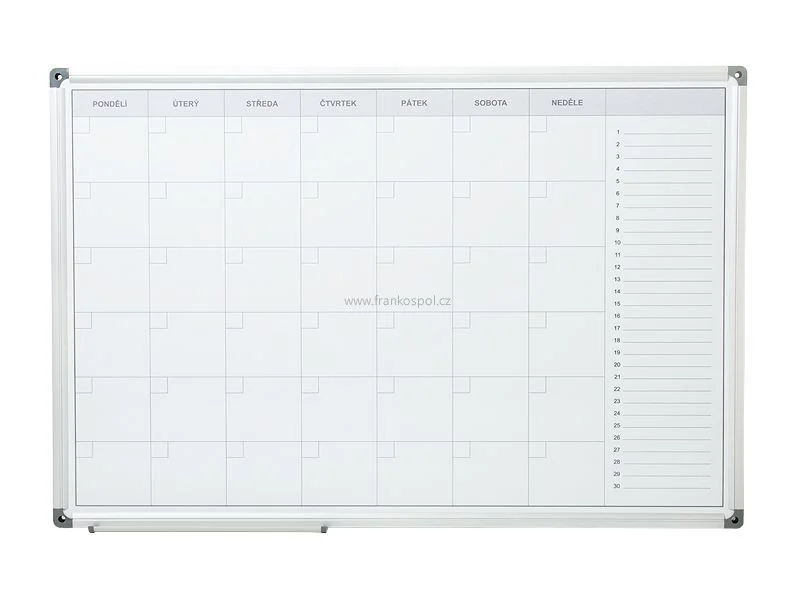 Plánovací magnetická tabule, měsíční, 60 x 90 cm Top Prodej