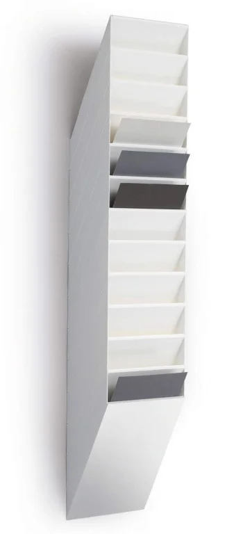 Prezentační odkladač DURABLE Flexiboxx 12, A4, bílý Výhodná Nabídka