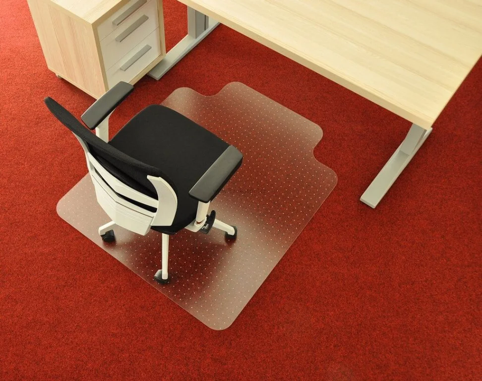 Ověřený Podložka pod židli SMARTMATT, 120 x 100 cm s výřezem