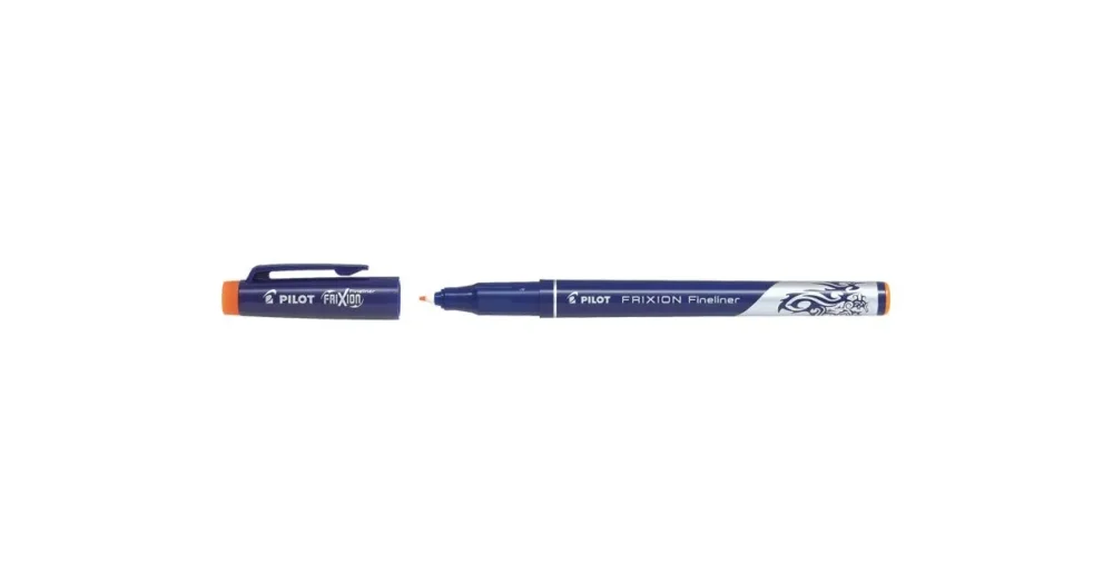 Vysoce Kvalitní Přepisovatelný liner Pilot Frixion Fineliner, tenký hrot - oranžová