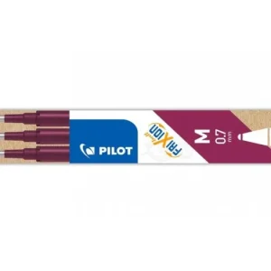 Sada 3 ks náplní Pilot FriXion Ball, střední hrot M 0,7mm - vínová Výhodná Nabídka