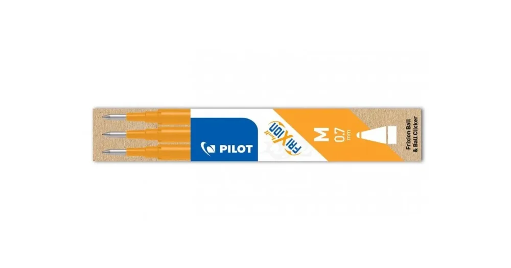 Víkendová Akce Sada 3 ks náplní Pilot FriXion Ball, střední hrot M 0,7mm - meruňková