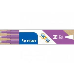 Sada 3 ks náplní Pilot FriXion Ball, střední hrot M 0,7mm - lila Vysoce Kvalitní