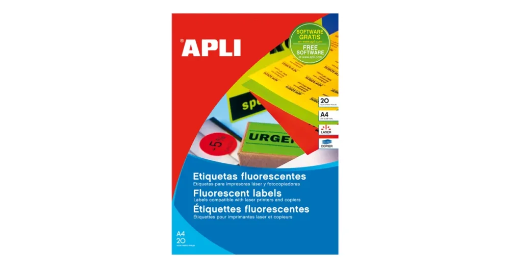 Univerzální etikety APLI fluo, 210 x 297 mm, žluté Poslední Šance