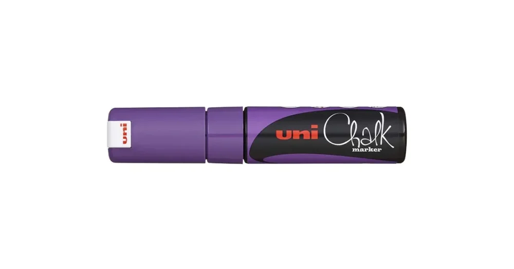Poslední Šance Křídový popisovač UNI - PWE-8K UNI Chalk Marker, 8 mm, fialový