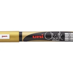 Sezónní Sleva Křídový popisovač UNI Chalk Marker PWE-5M, 1,8-2,5 mm - zlatý