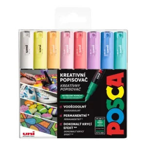 Vrácení Zdarma Sada dekoračních popisovačů Posca PC-1M, 0,7 mm, 8 pastelových barev