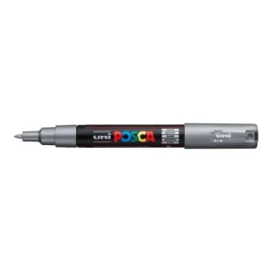 Dekorační popisovač Posca PC-1M, 0,7 - 1 mm, stříbrná (26) Omezená Nabídka