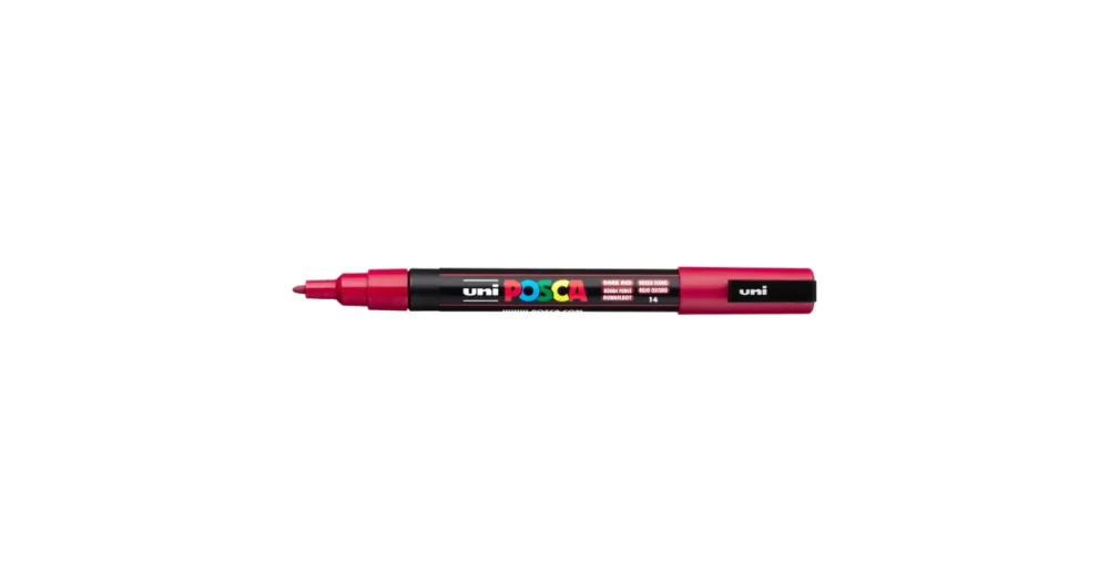 Dekorační popisovač Posca PC-3M, 0,9 - 1,3 mm, tmavě červená (14) Originální