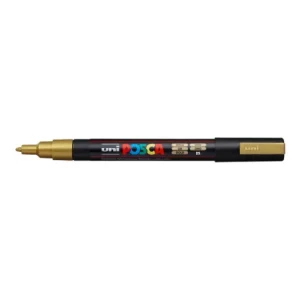 Dekorační popisovač Posca PC-3M, 0,9 - 1,3 mm, zlatá (25) Akce