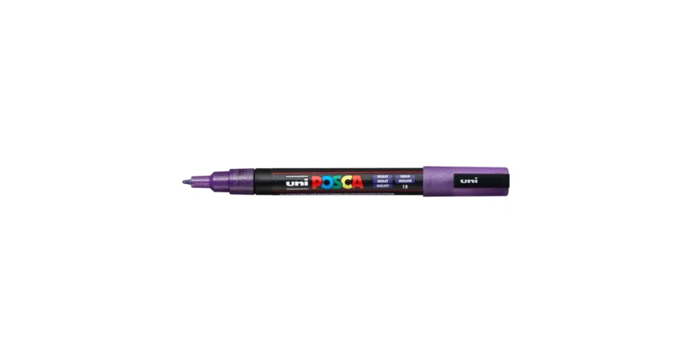 Aktuální Dekorační popisovač Posca PC-3ML, 0,9 - 1,3 mm, třpytivě fialová (L12)