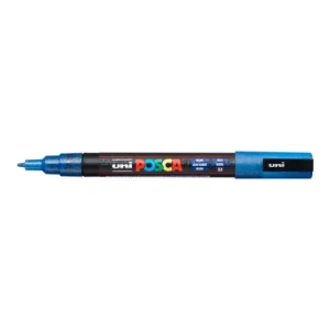 Sleva Dekorační popisovač Posca PC-3ML, 0,9 - 1,3 mm, třpytivě modrá (L33)