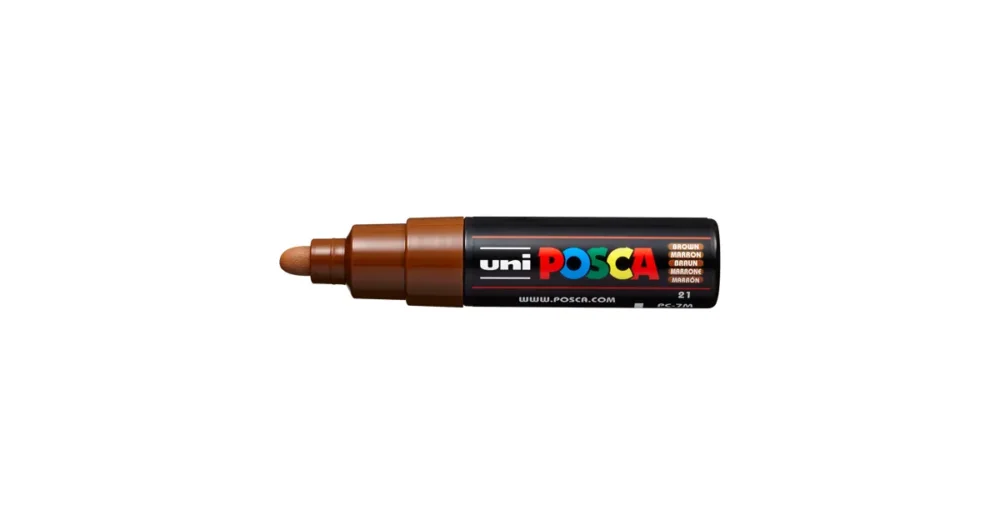 Dekorační popisovač Posca PC-7M, 4,5 - 5,5 mm, hnědá (21) Hit Sezóny