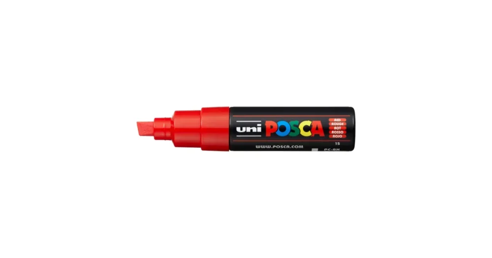 Výprodej Dekorační popisovač Posca PC-8K, 8 mm, červená (15)