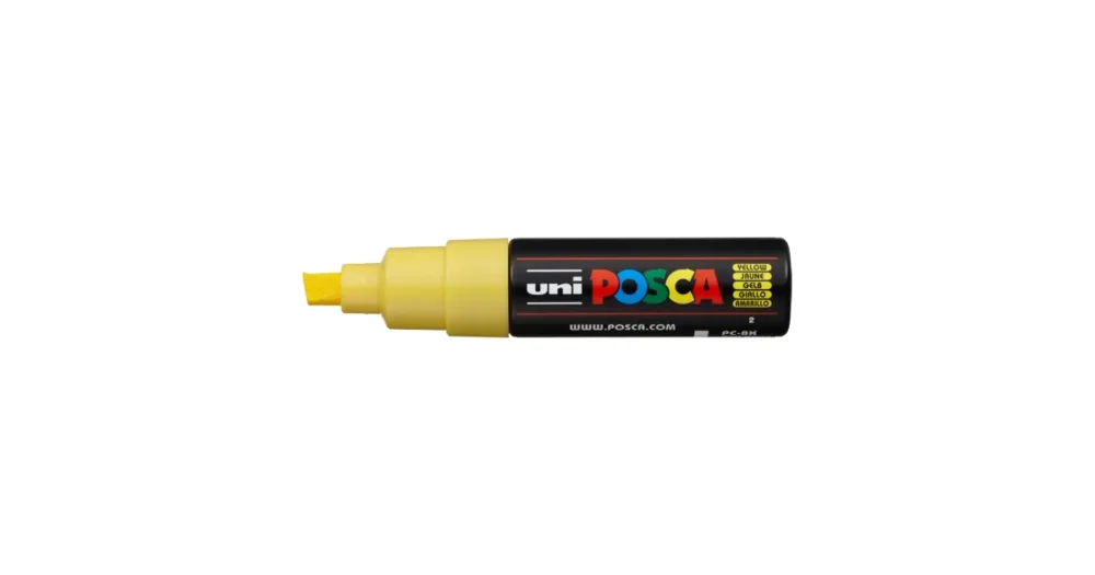 Víkendová Akce Dekorační popisovač Posca PC-8K, 8 mm, žlutá (2)