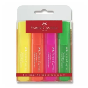 Sada zvýrazňovačů Faber-Castell Textliner 1546 - 4 barvy Expresní Doručení